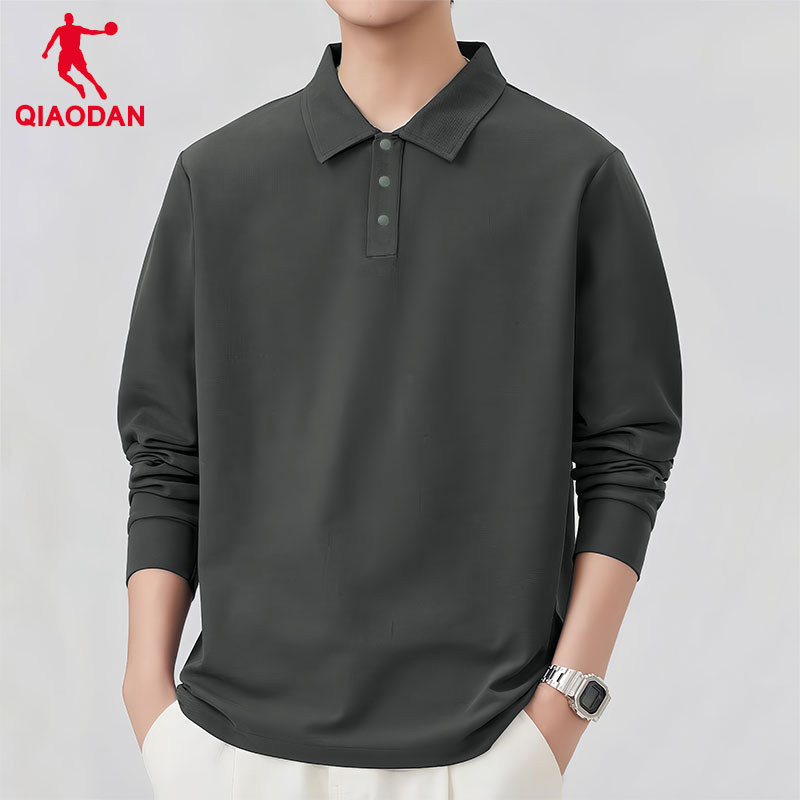 乔丹翻领运动长袖T恤男2025冬季官方正品新款内搭休闲保暖polo衫,淘宝优惠券,粉丝福利购,淘宝优惠卷