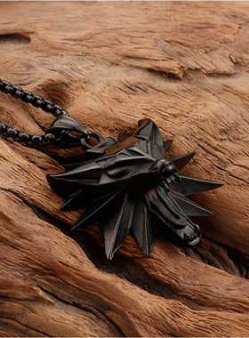 电影周边witcher3巫师3狼头项坠