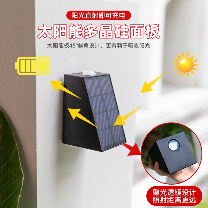 太阳能户外壁灯防水围墙灯室外庭院装饰别墅外墙花园布置洗墙射灯,淘宝优惠券,粉丝福利购,淘宝优惠卷