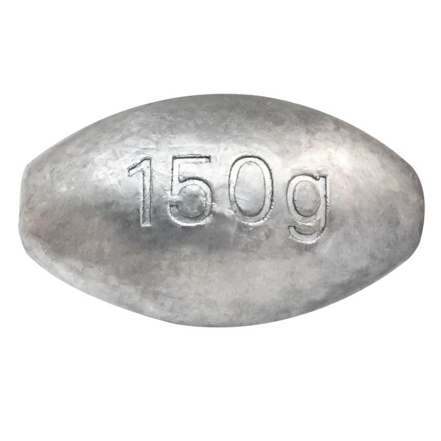 Olive-shaped macaroni fishing lead sinker far-range shot anti-hook bottom