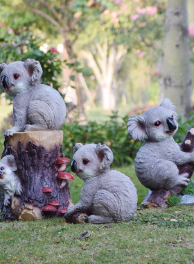 户外园林雕塑仿真动物考拉庭院景观花园装饰公园布置落地树脂摆件