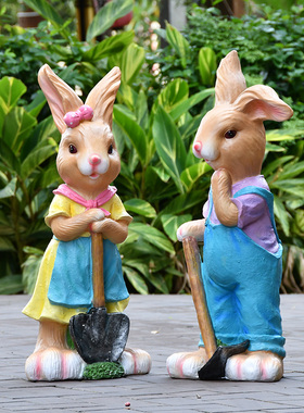 庭院幼儿园卡通风兔子仿真动物