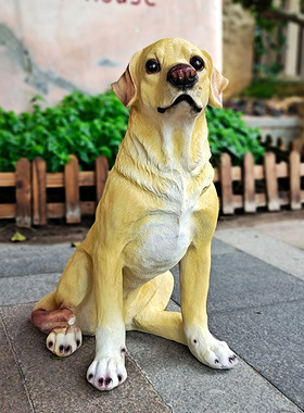 巴哥门厅花园庭院迎宾布置仿真狗