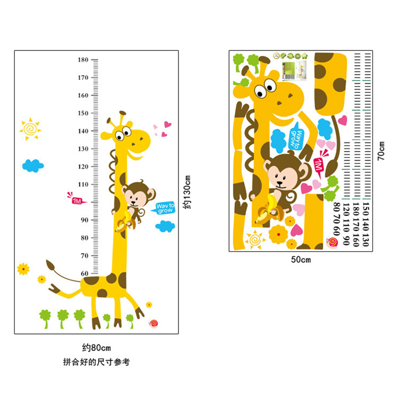 儿童身高墙贴测量仪尺出租屋宝宝房装饰物品布置美墙贴量身高贴纸 - 图3