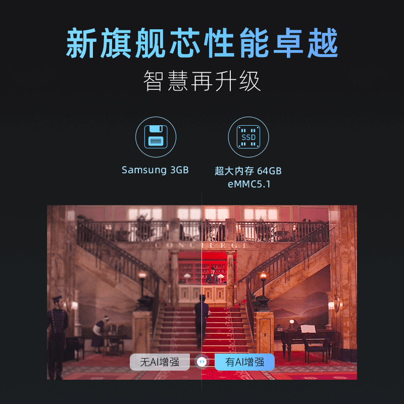 当贝x3家用1080p超高清流明投影仪 当贝创宏图投影机