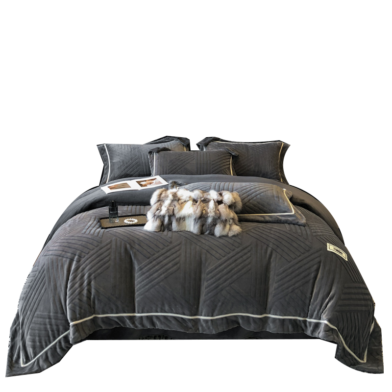 高档冬天床品牛奶绒四件套毛绒被套双面加绒床单珊瑚绒法兰绒加厚,淘宝优惠券,粉丝福利购,淘宝优惠卷