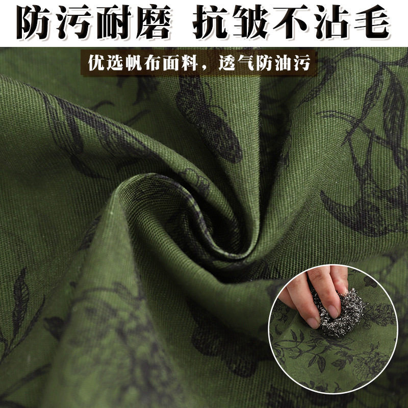 中式帆布长袖围裙时尚防污耐磨外穿成人罩衣餐饮做饭民族风护衣女,淘宝优惠券,粉丝福利购,淘宝优惠卷