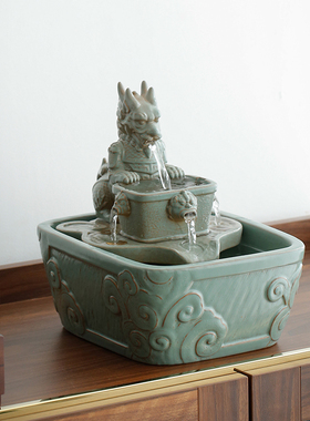 麒麟聚财流水器循环水摆件