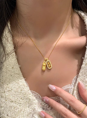 s925纯银金刚杵貔貅韦雪同款项链锁骨链秋冬配饰招财轻奢高级颈链