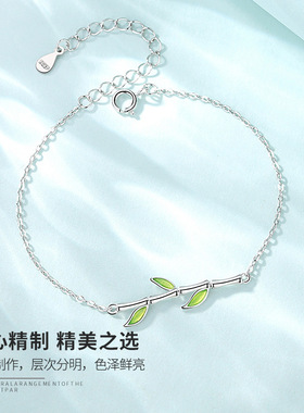 原创设计s925纯银竹节手链女气质古风森系小清新送闺蜜生日礼物