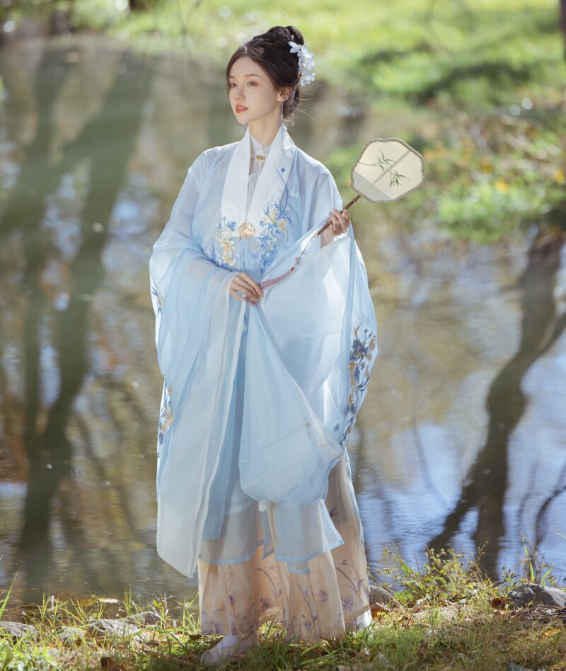 玉术【晴雪旧事】原创汉服明制马面裙 玉术汉服