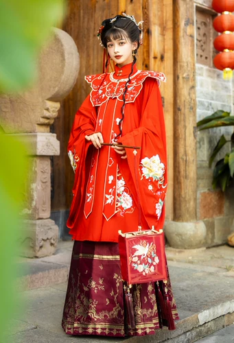 玉术 Ханфу женская цветочный цветок женился