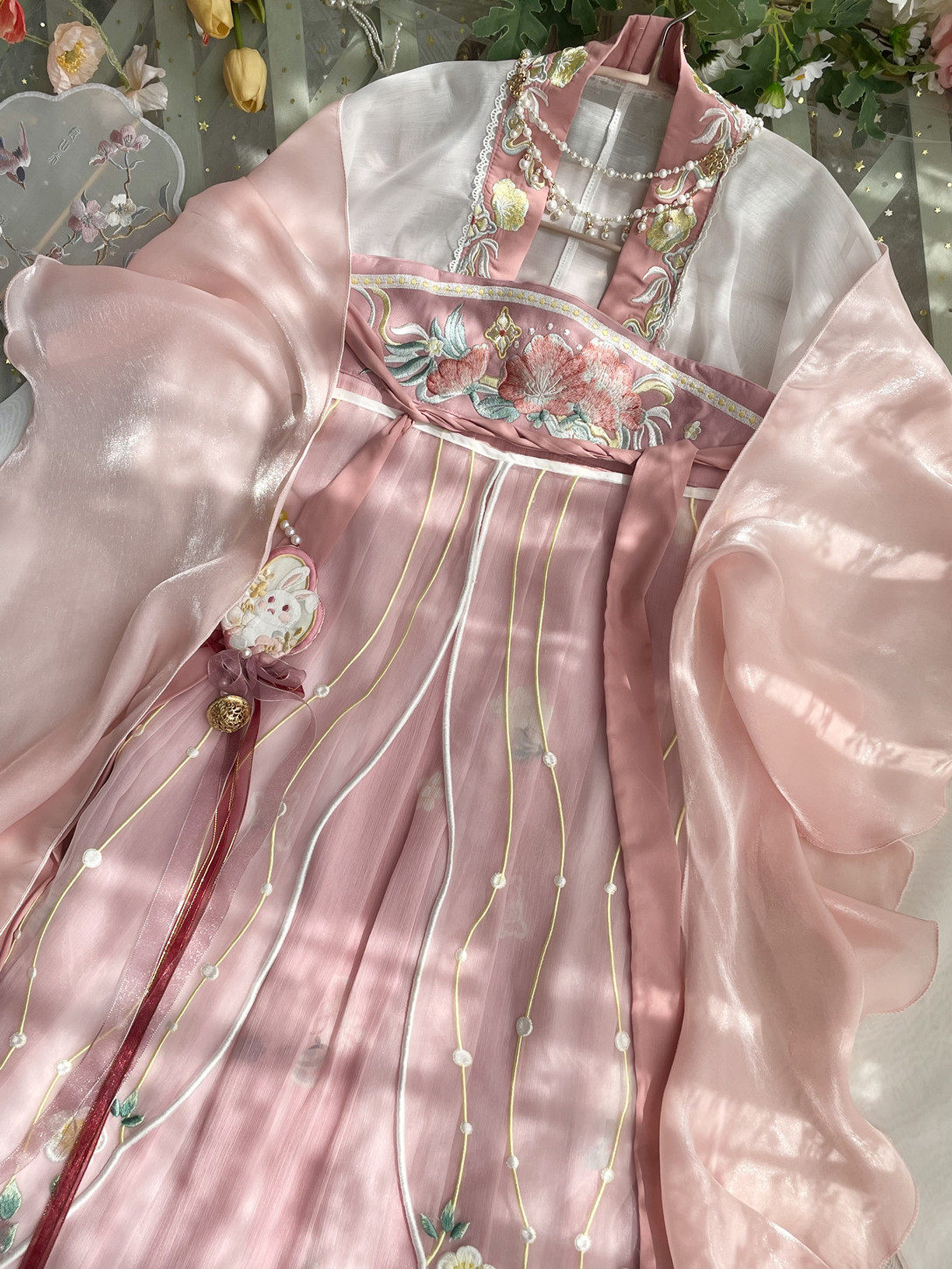 玉术原创襦裙改良汉元素日常春汉服 玉术汉服