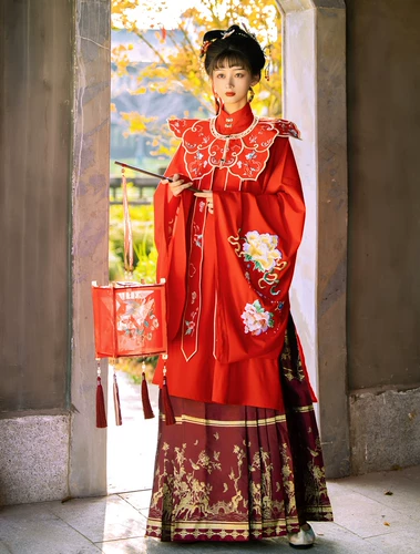 玉术 Ханфу женская цветочный цветок женился