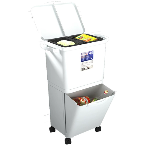 Вместительное и большое мусорное ведро с разделителями для домашнего использования