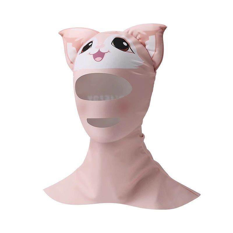 脸基尼游泳专用防晒面罩全脸护颈女沙滩抗UV冲浪潜水泳帽头套,淘宝优惠券,粉丝福利购,淘宝优惠卷