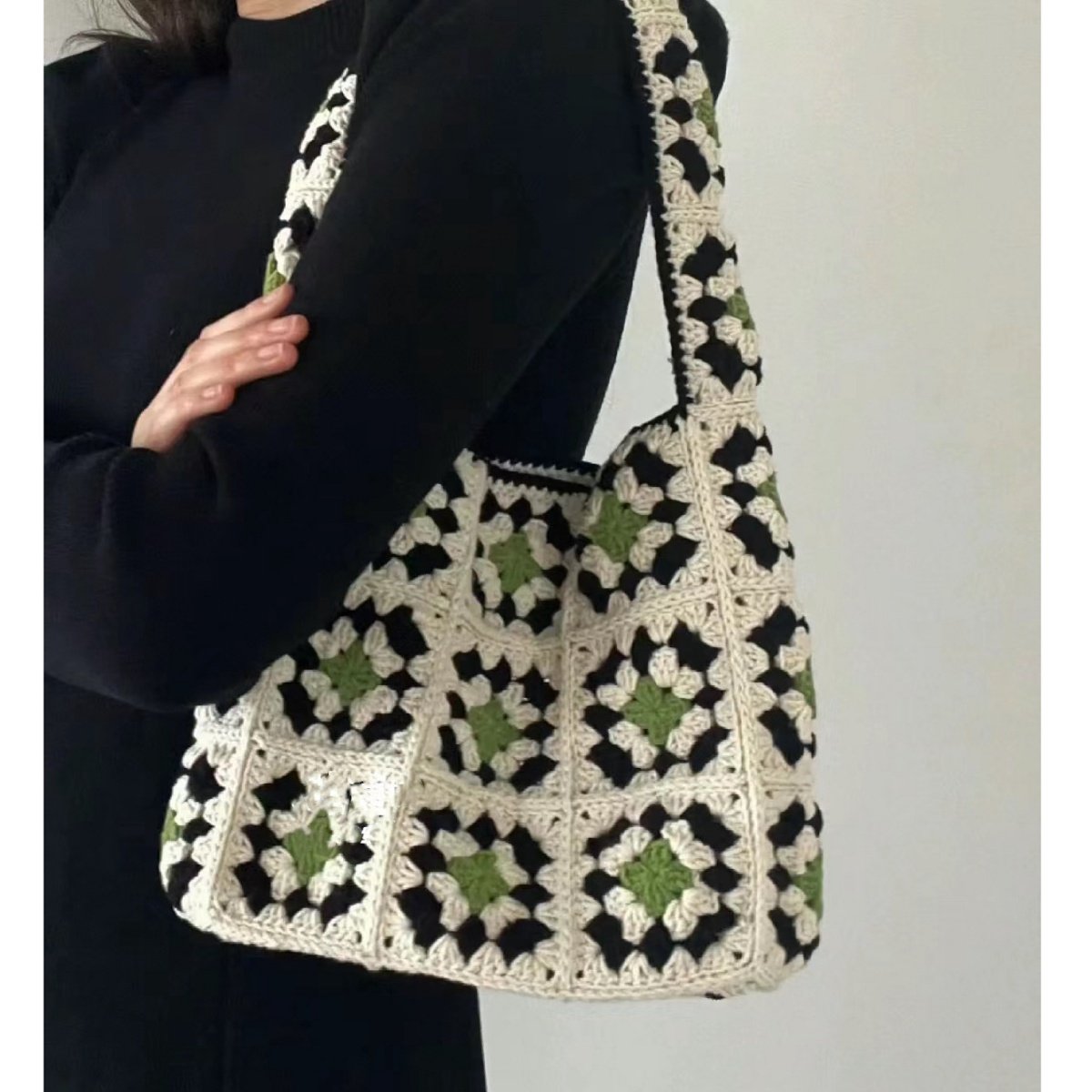 钩织包包钩针包包手工编织包包diy自制材料包手工钩织diy包包手织 - 图0