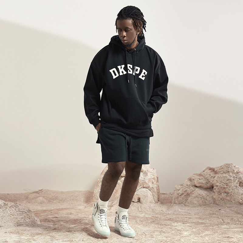 欧美高街国潮灰色美式男潮加绒卫衣 dksp卫衣