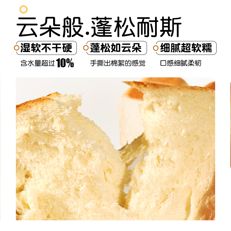 白吐司专用三明治面包片商用食材营养速食健康零食早餐即食点心 - 图1