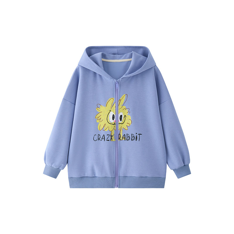 虾酱麻麻男童连帽外套春秋款2025新款男孩洋气卡通儿童装卫衣开衫