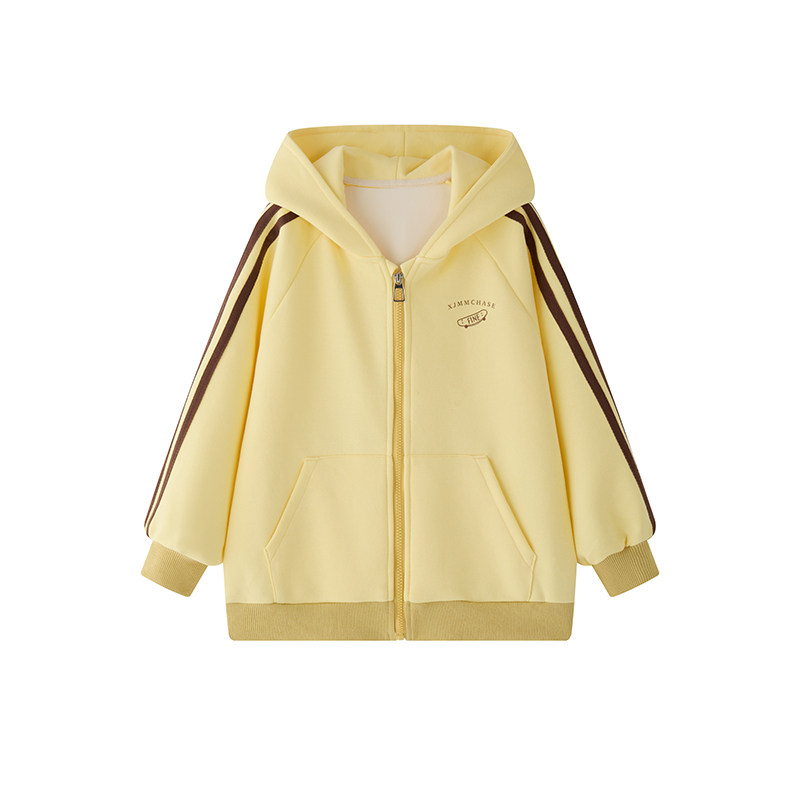 虾酱麻麻男童连帽外套春秋款2025新款男孩洋气撞色儿童装卫衣开衫