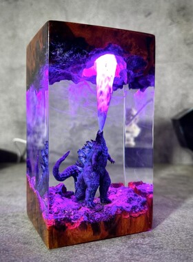 哥斯拉原子呼吸灯Godzilla Monster Resin Lamp怪兽吐息树脂夜灯