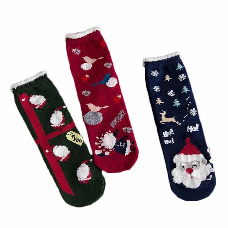 舒适休闲秋冬款圣诞袜子女堆堆袜子 希贝莎短袜/打底袜/丝袜/美腿袜