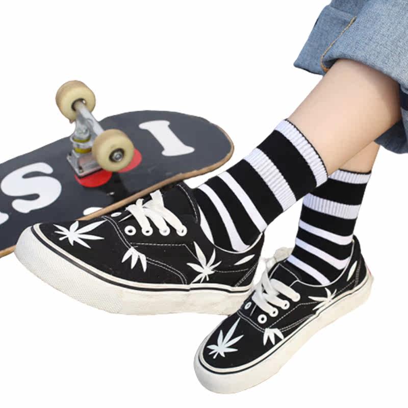 5双装运动黑色潮韩版纯色中筒袜 希贝莎短袜/打底袜/丝袜/美腿袜