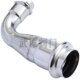 Double compression type pipe fittings reducing diameter 90 degree elbow