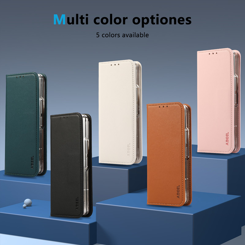 一体折叠支架翻盖附吸适用三星zfold6手机壳新品fold7保护套素皮zfold5折叠屏皮套创意高档插卡零钱商务外壳