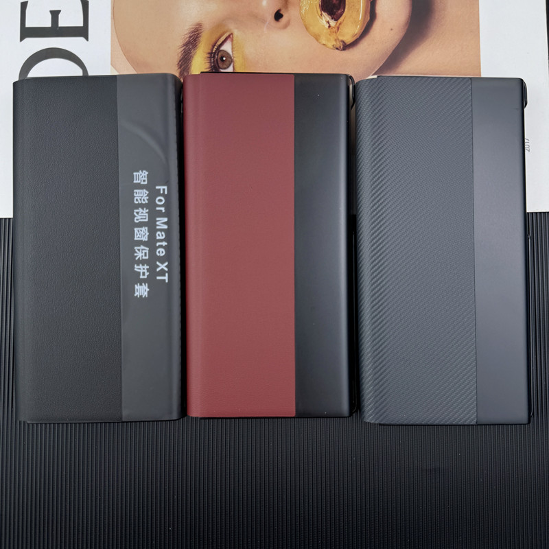 智能休眠皮套适用于华为mateXT非凡大师手机壳新款三折叠屏翻盖保护套魅特XT超薄商务皮质高档男创意潮牌外壳