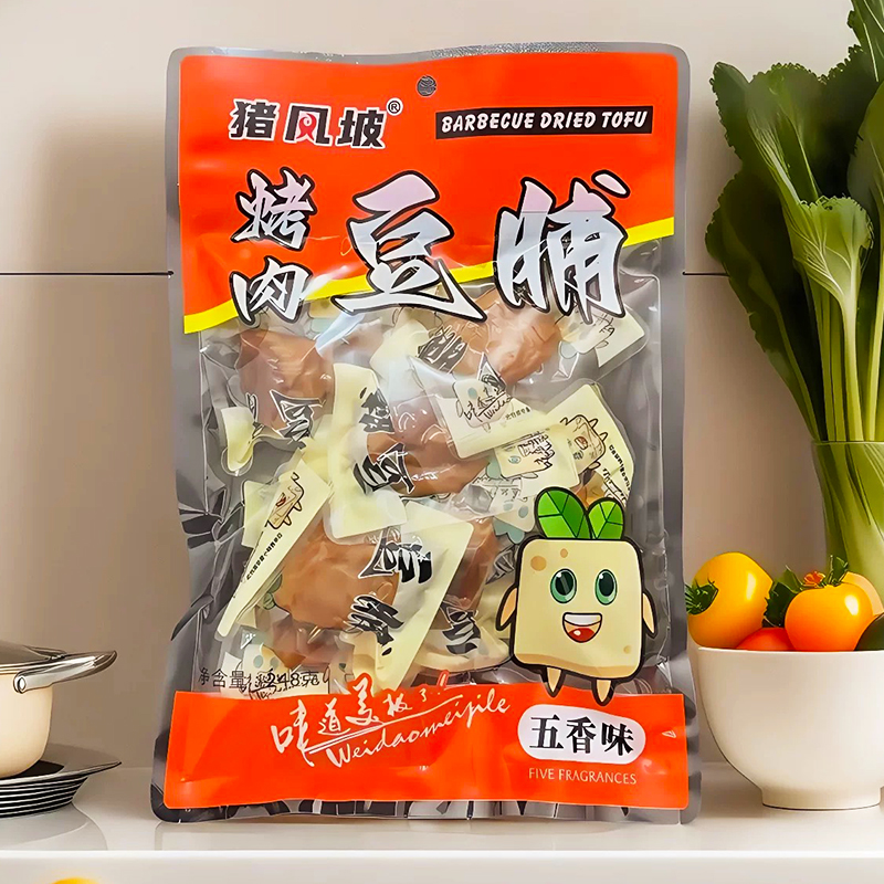 猪凤坡笋丝烤肉豆脯夹笋豆干袋装248g素肉豆腐干解馋休闲小吃零食 - 图0