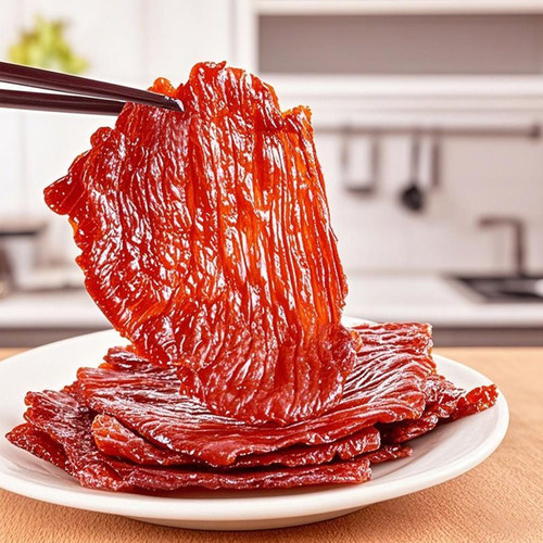 飘零大叔原切猪肉脯128g袋装香辣手撕肉干靖江特产解馋休闲零食品 - 图1