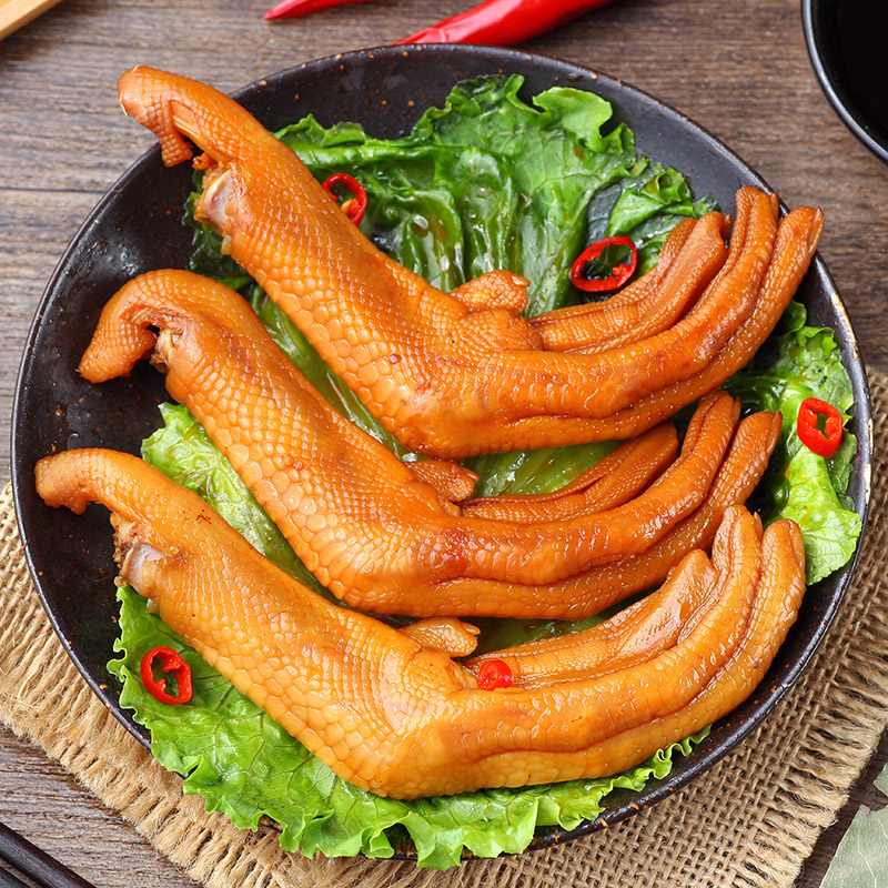 鸭子飞了龙岩泡鸭爪土楼特产泡鸭掌卤味熟食酸辣过瘾休闲小吃零食 - 图2