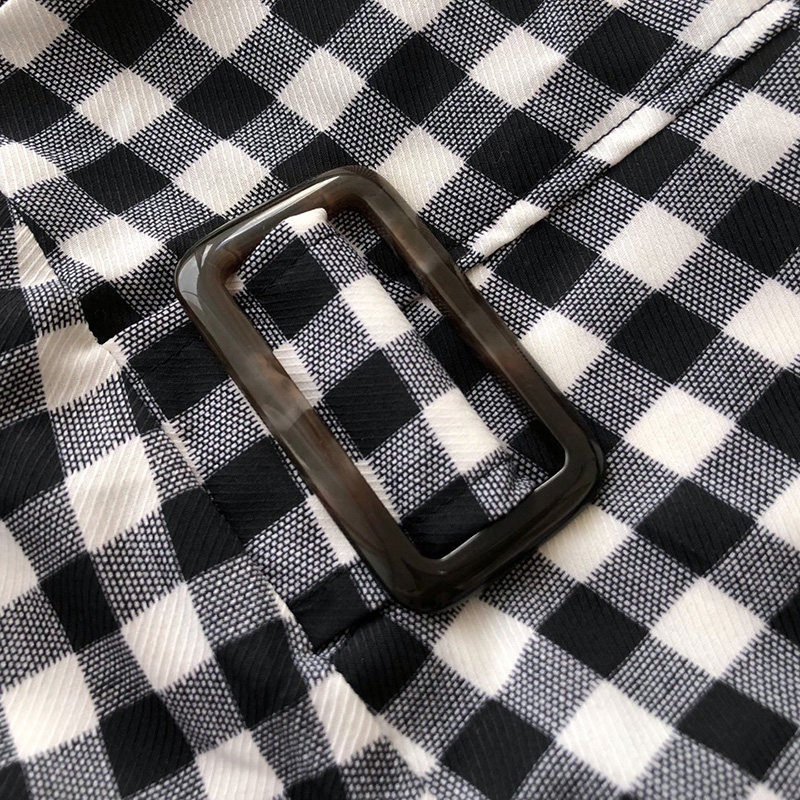 复古格子女2020新款高腰夏格纹裙子 裙踪魅影半身裙