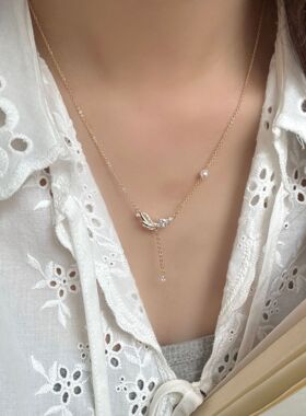 日系设计师topwhits银镶钻锦鲤项链女日系复古高级感小众设计锁骨