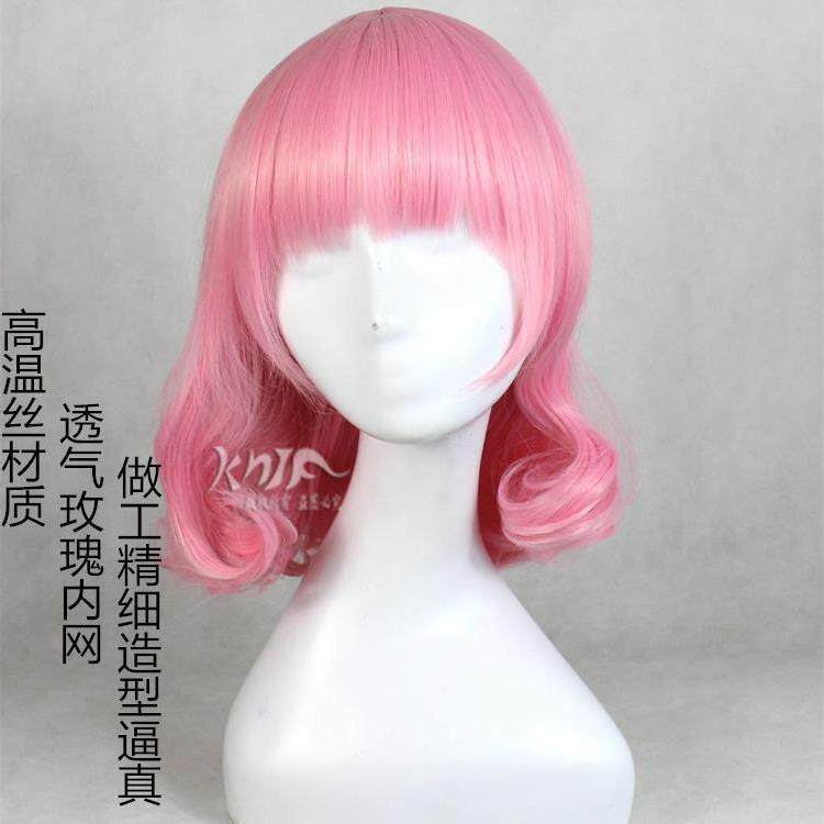 动漫cosplay粉色假发东方Project西行寺幽幽子粉色甜美双马尾 - 图0