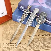 Custom metal zinc alloy retro discredit knife Egypt disinformation knife open letter cutting paper knife file creative handicraft gift