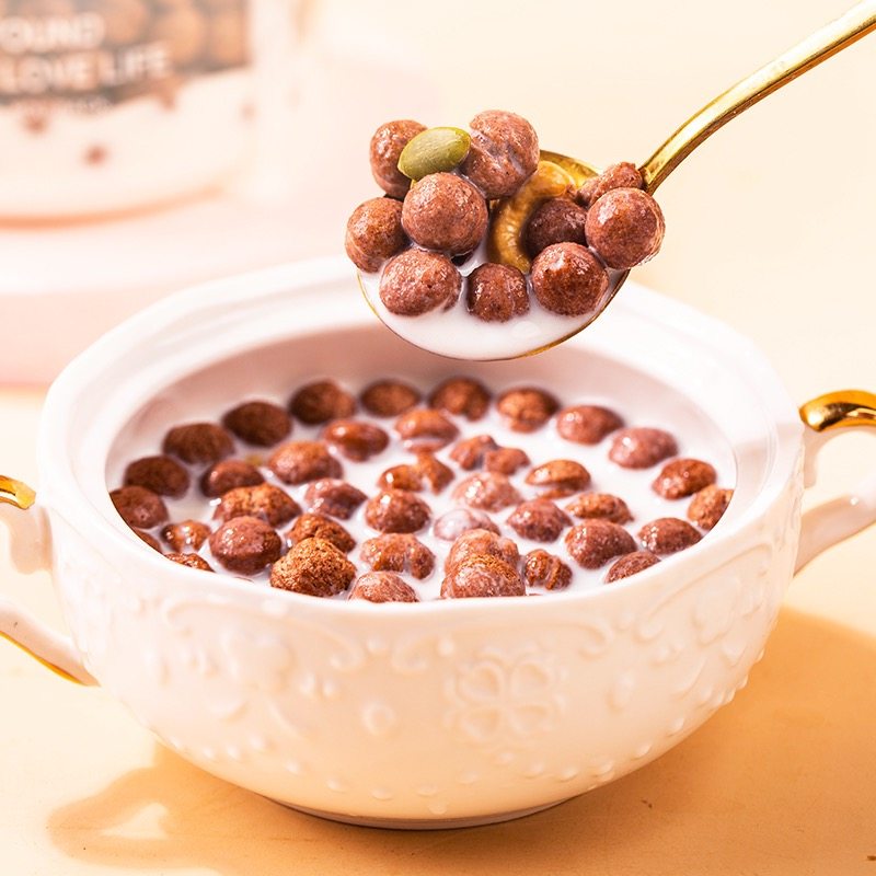 【尝鲜装】可可蜜球0脂非油炸谷物脆圈代餐早餐饱腹脆解馋80g*3袋,淘宝优惠券,粉丝福利购,淘宝优惠卷