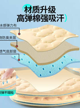 乐福鞋专用鞋垫冰丝软棉超软防痛