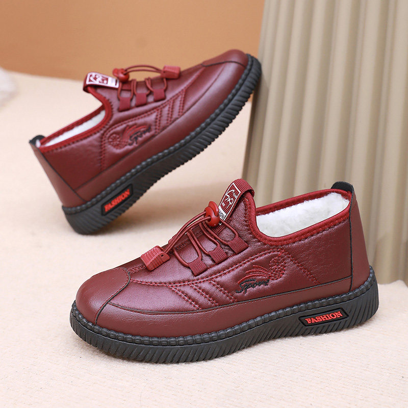 冬季加绒加厚女棉鞋防水防滑平底中老年鞋软底保暖舒适妈妈棉靴,淘宝优惠券,粉丝福利购,淘宝优惠卷