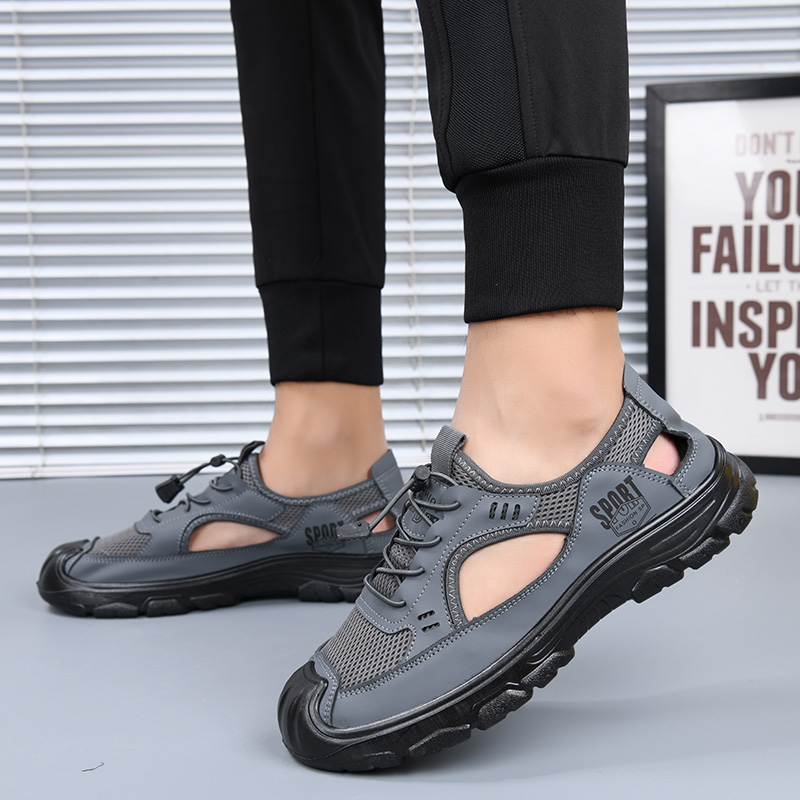 包头凉鞋2025夏季新款镂空涉水鞋男士休闲软底透气舒适洞洞鞋男鞋 - 图3