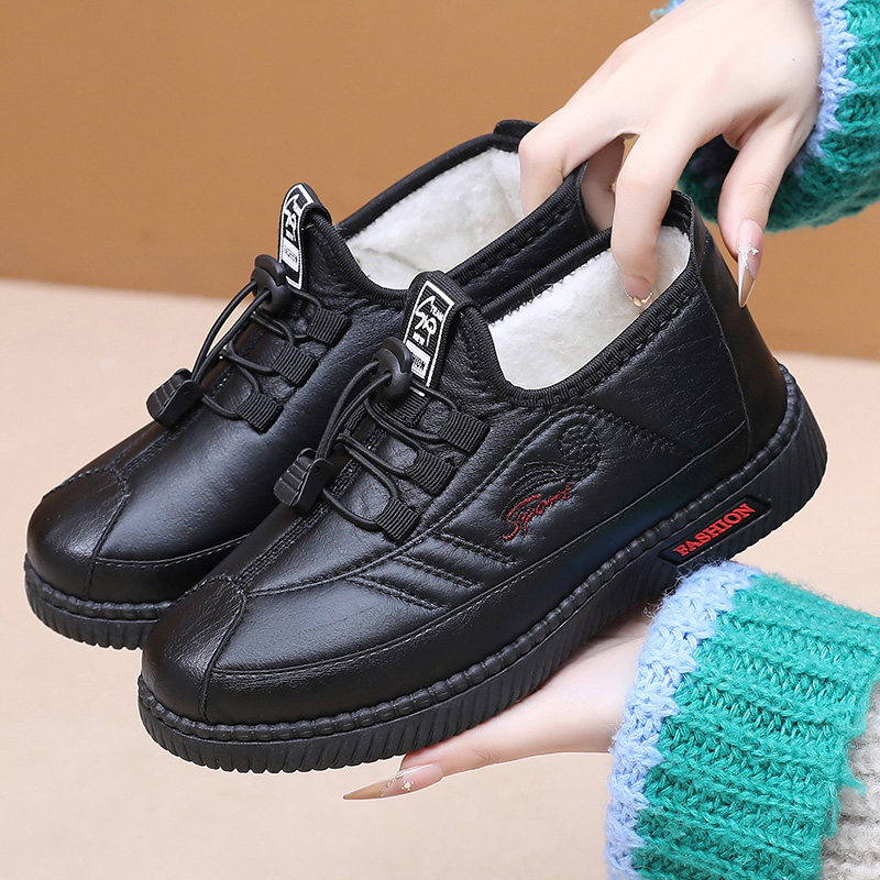 冬季加绒加厚女棉鞋防水防滑平底中老年鞋软底保暖舒适妈妈棉靴,淘宝优惠券,粉丝福利购,淘宝优惠卷