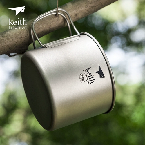 Кейт Кайси титановый чашка чистая титановая чашка одинокая -слоя водяной стакана легкая открытая казарская чашка для суповой чашки Ti3209