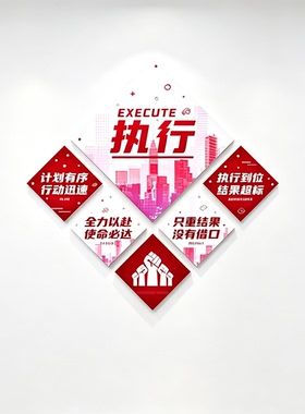 企业励志标语文化墙贴