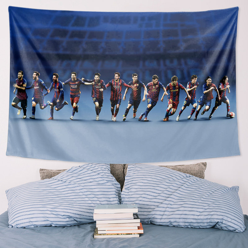 巴萨梅西Messi足球球星球迷励志周边宿舍卧室装饰海报背景布挂布,淘宝优惠券,粉丝福利购,淘宝优惠卷