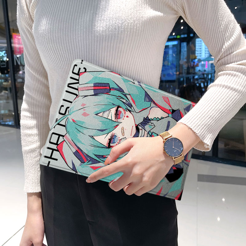 初音未来2021款ipad9保护套pro2020苹果mini6外套ioad迷你4壳air5适用2平板3带笔槽第10代三折2022二次元动漫 - 图1