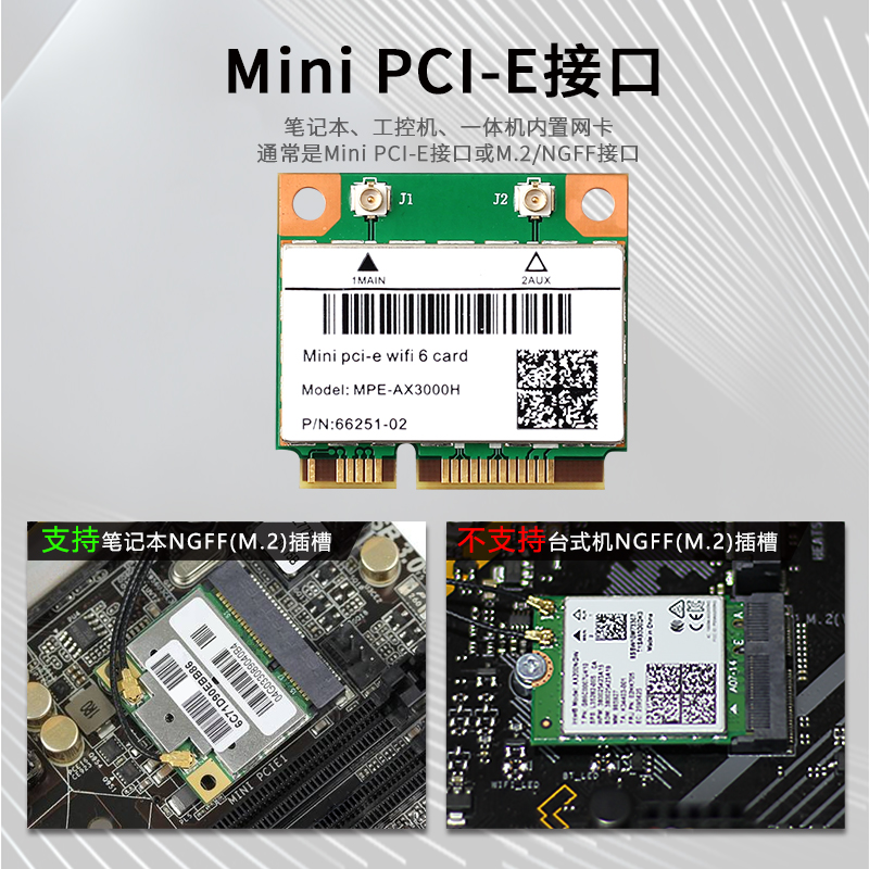 Fenvi AX210/AX200 WIFI6代minipci-e内置5G双频千兆蓝牙5.2笔记本电脑7260AC高速游戏无线wifi接收器 - 图2