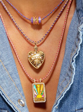 法国Gentle Motto欧美小众复古蛇型项链蛇吊坠毛衣链嵌锆石颈链