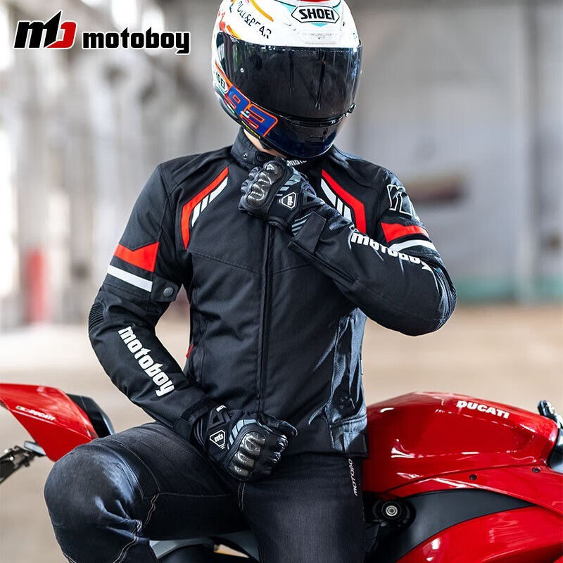 motoboy摩托车骑行服男夏季套装机车服防摔防水透气四季骑行装备 - 图1